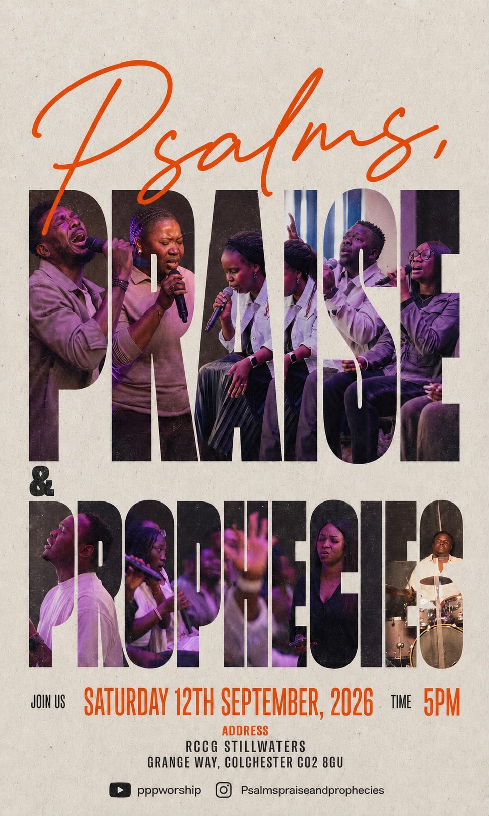 Beholding HIS Glory flyer — Saturday 12 September 2026, 5PM, RCCG Stillwaters, Colchester